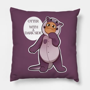 Otter with a Dark side Pillow