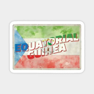 Equatorial Guinea Vintage style retro souvenir Magnet