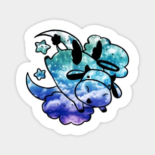 Angel Cow Starry Night Sky Magnet