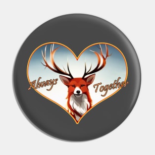 Always Together Stag Vixen Combo Pin