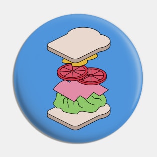 Exploded Sandwich Diagram.  Graphic Artwork Pin