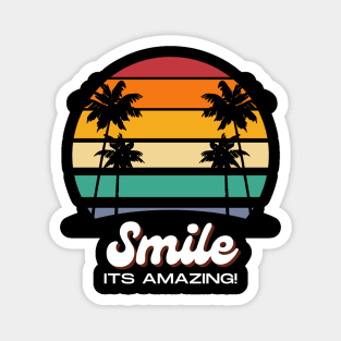 Smile - Its Amazing - Tropical Palm Trees Magnet