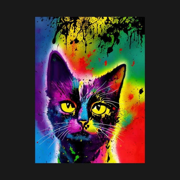 Trippy Multicolored Cat by Trip Tank