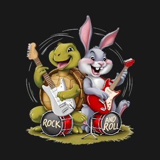 Tortoise and the Hare Rock And Roll T-Shirt