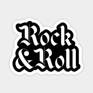 rock and roll typography design Magnet