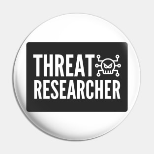 Cybersecurity Threat Researcher Black Background Pin