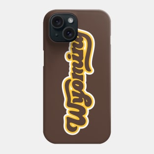 Retro Wyoming Script Phone Case