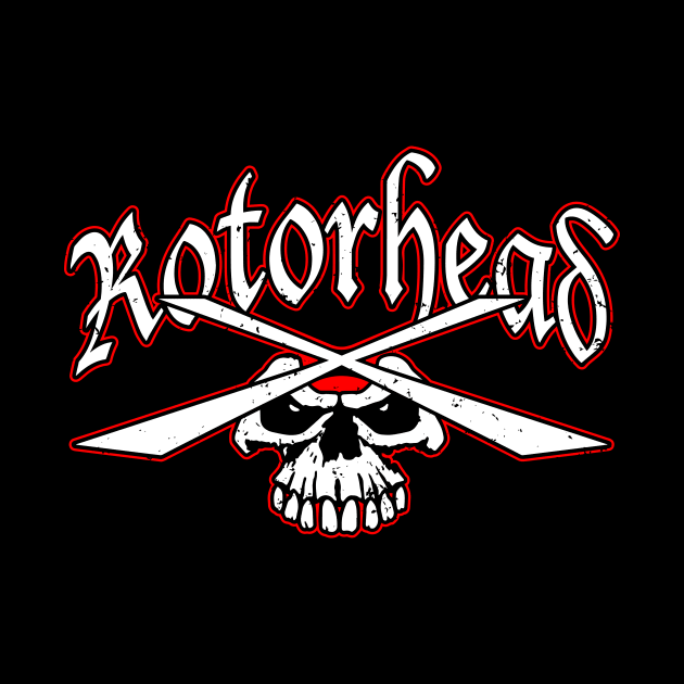 Rotorhead Helicopter Skull Illustration by hobrath