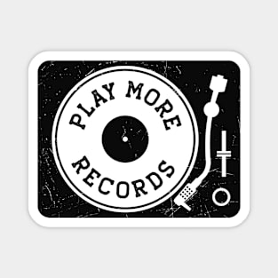 Vintage Play More Records Turntable // Vinyl Record Collector // Vinyl Junkie Music Lover C Magnet