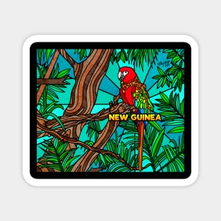 New Guinea - Parrot in Nature Magnet