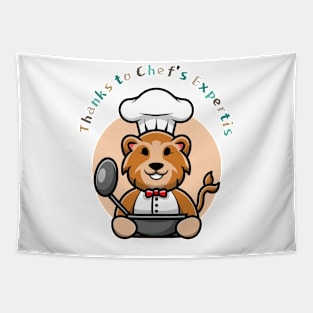 Lion Chef Tapestry