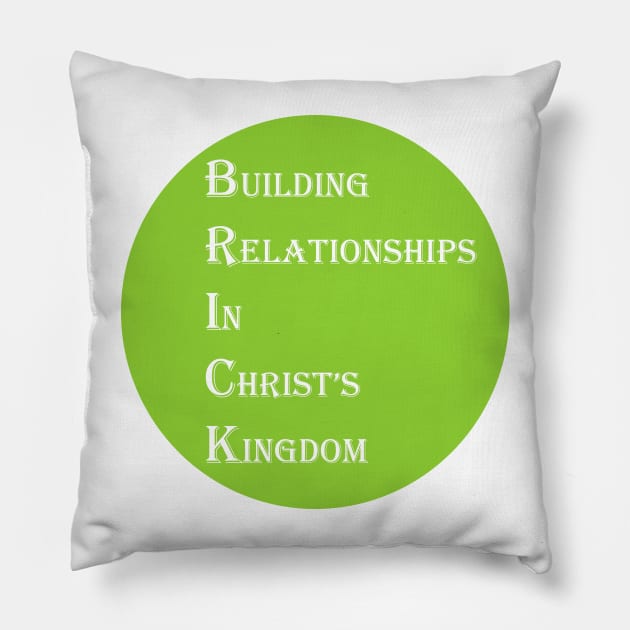 Follow Baptist Church- BRICKS Typography Design Pillow by StylishTayla