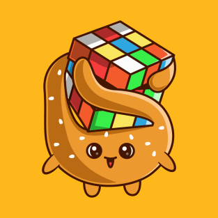 Cute Pretzel Solving Rubik T-Shirt