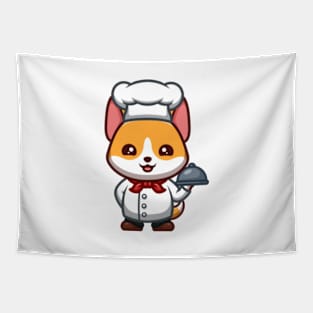 Corgi Chef Tapestry