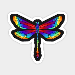 Rainbow Dragonfly - Polygonal Magnet