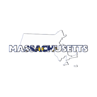 Massachusetts Colored State Letters T-Shirt