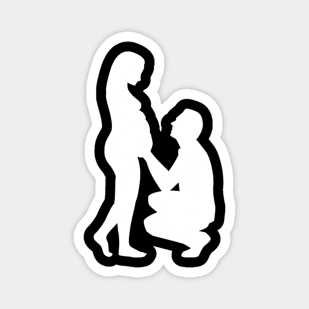 Pregnant couple Magnet by Designzz