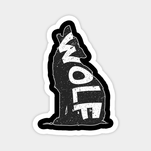 Wolf Howling Magnet by psanchez