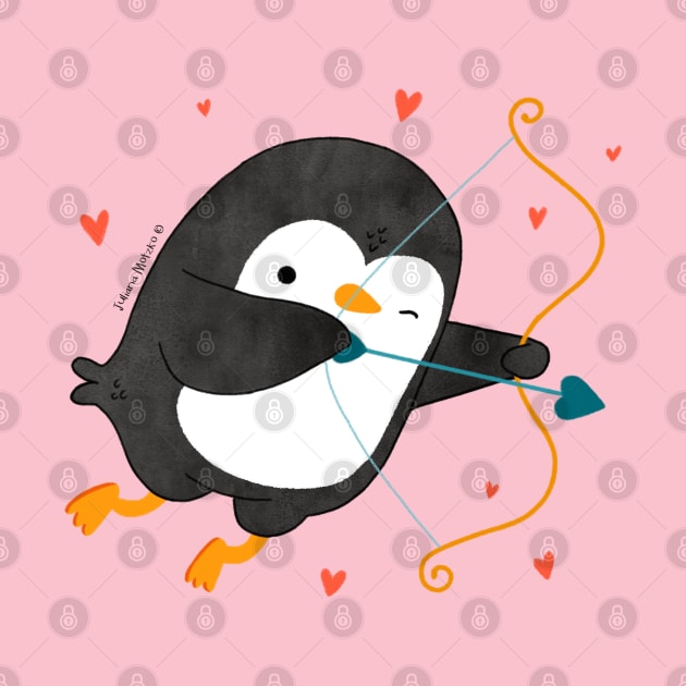 Penguin Cupid by thepenguinsfamily