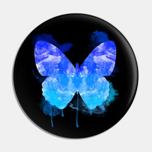 Butterfly watercolor Lagoon Pin