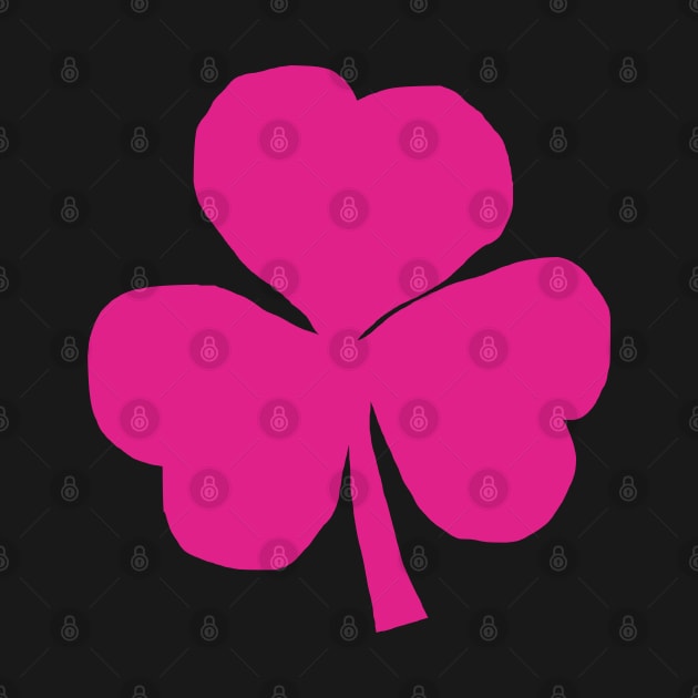 Small Pink Shamrock for St Patricks Day by ellenhenryart