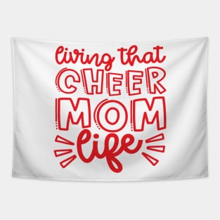 Living That Cheer Mom Life Cheerleader Cheer Mom Cute Tapestry