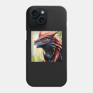 Scaled Blue and Red Jungle Dragon Phone Case