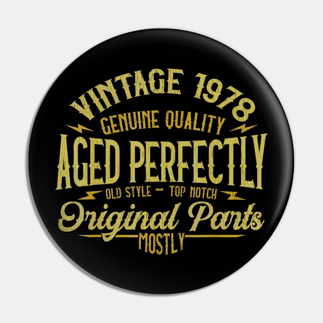 Vintage 1978 42st Birthday 42 Years Old Gift Pin by semprebummer7