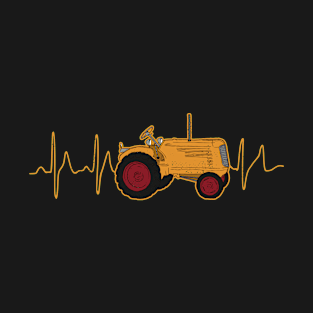 tractor heartbeat gift idea for every proud farmer T-Shirt