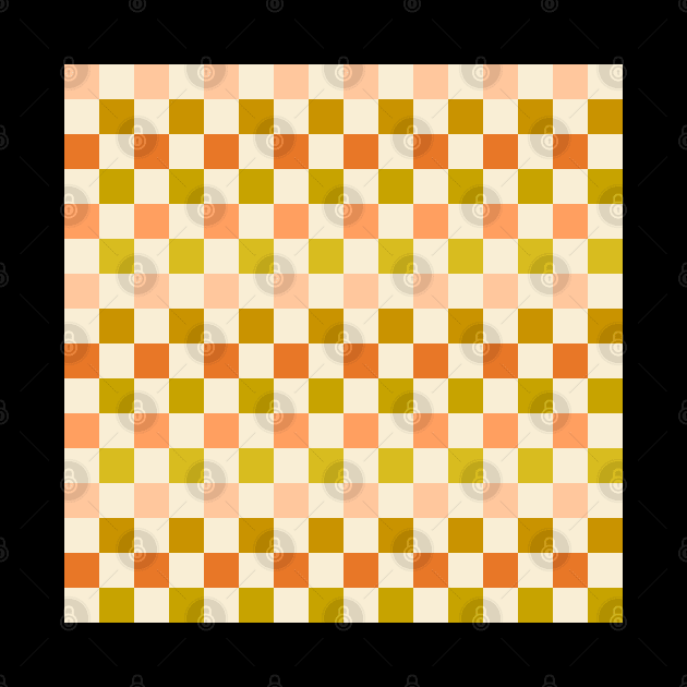 Retro Checkered Cottagecore Pattern by Trippycollage