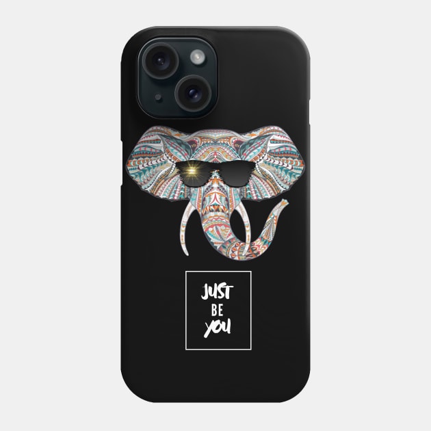 Just Be You! - Elephant Phone Case by Barts Arts