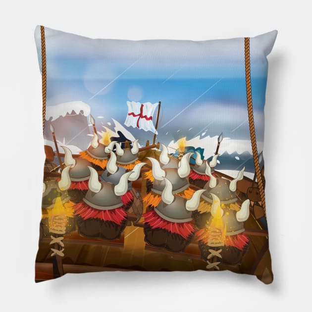 Vikings! Pillow by nickemporium1