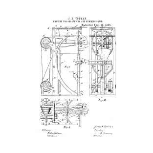 Machine for sharpening and gumming saws Vintage Patent Hand Drawing T-Shirt