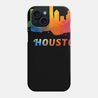 Houston Skyline Watercolor Style Phone Case