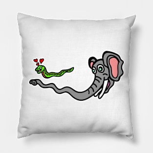 Snake in Love Pillow