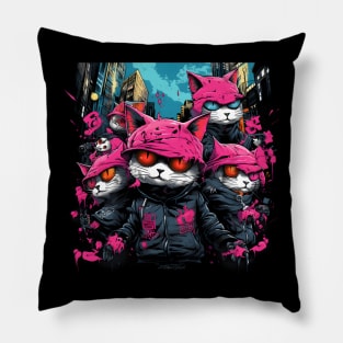 Gangsta Cats, Badass Cats of The Neighborhood! Splash Pillow