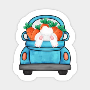 Easter Truck Rabbit Carrot Magnet