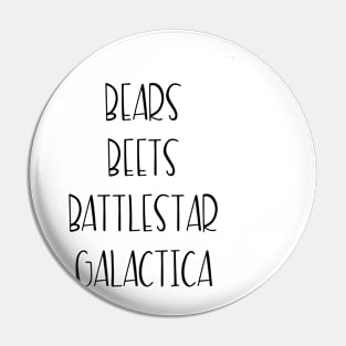 The Office Bears Beats Battlestar Galactica Pin