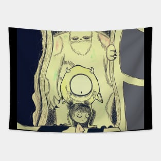 tim burtom monsters Tapestry