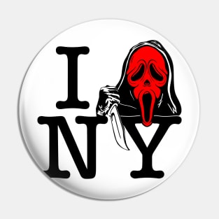 I Scream New York (Black Letters) Pin