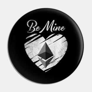 Valentine Be Mine Ethereum ETH Coin To The Moon Crypto Token Cryptocurrency Blockchain Wallet Birthday Gift For Men Women Kids Pin