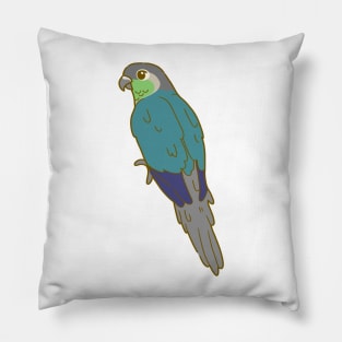 Turquoise Green Cheek Conure Pillow