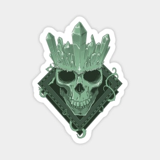 Crystal King - Emerald Skull Magnet