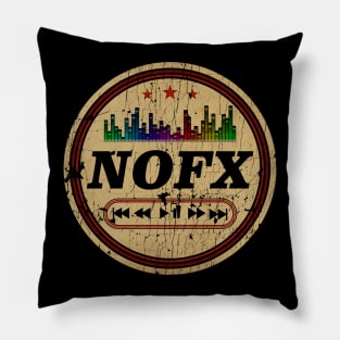 Graphic NOFX Name Retro Distressed Cassette Tape Vintage Pillow