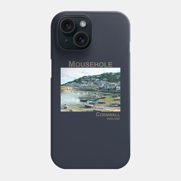 Mousehole, Cornwall, England UK fishing harbour village art Phone Case by BarbaraGlebska