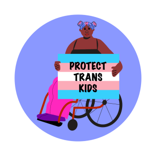 Black Activist in a Wheelchair: Protect Trans Kids T-Shirt