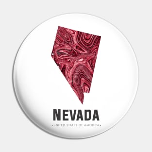 Nevada state map abstract red Pin