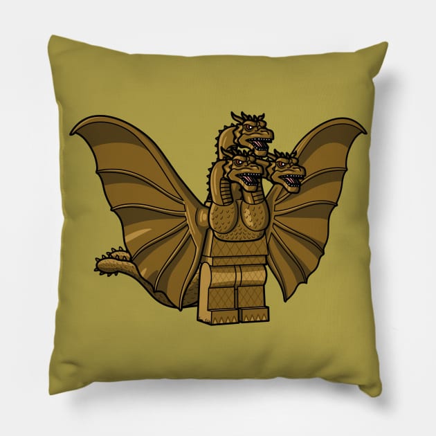 LEGO King Ghidorah Pillow by schultzstudio