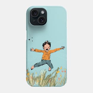 Boy with Autumn Joy Phone Case