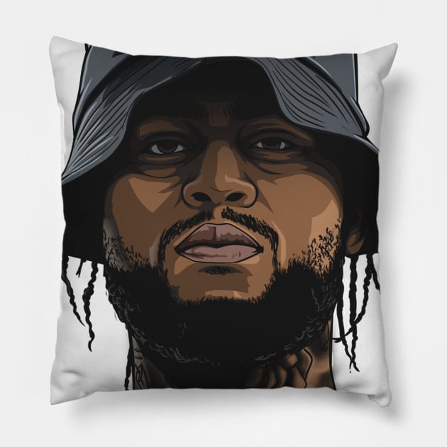 Dave East Pillow by BokkaBoom